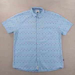 Civil Society XXL Mens Shirt Button Up Short Sleeve Casual 24x29 Fits XL Defects